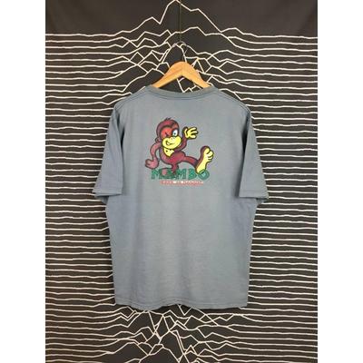 Vtg 90s 00s Mambo Keep On Boogin! Monkey Graphic Surf Tee