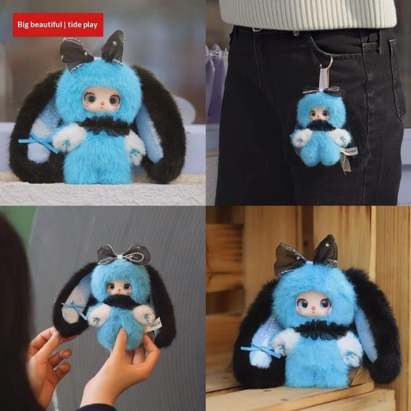 Liila Toys Rainbow Candy Bunny Series Plush Doll Keychain Blind Box Bag Pendant Cute Collectible Surprise Gift For Kids Girls