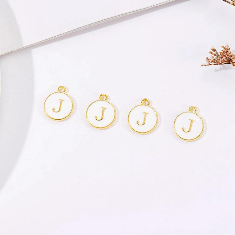 DIY Koreanischer Buchstaben Zubehör Bausatz: 26 Alphabetanhänger für Schülerinnen - Doppelseitig, Webmaterialien mit großem Loch