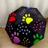 Paw Prints Art Design Automatic Umbrella with 8-Rib Foldable Design for Outdoor Daily Use Fashionable Gift for Festivals