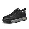 Winter New Velvet Warm Cotton Shoes Leather Surface Low-top Strap-free Foot Cover Outdoor Sports and Leisure Thickened Men's Shoes