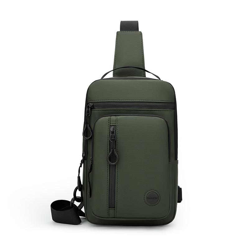 Men's Chest Bag Multifunctional Lightweight Large Capacity Commuting Nylon Outdoor Crossbody Bag