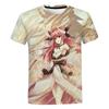 Camisetas de anime Date a Live, camisetas sexis con estampado 3D para chicas, camisetas de cuello redondo para mujer, camisetas de gran tamaño, camisetas Harajuku, ropa para mujer