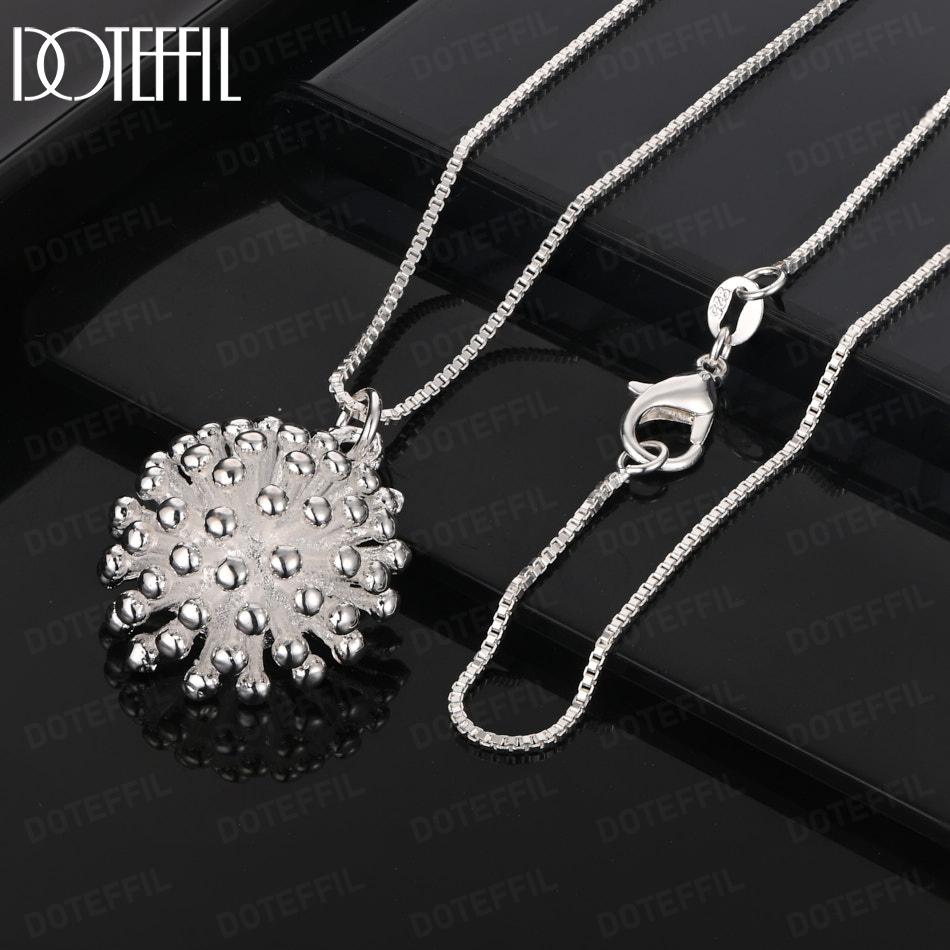 925 Sterling Silber Feuerwerk Anhänger Halskette Modeschmuck