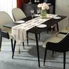 Nordic Beige Golden Edge Table Runner Irregular Decoration Tablecloth Modern Party Table Flag Home Decor Coffee Table Ornaments
