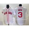 Maglietta da Baseball Unisex Ricamata Boston Red Sox Abbigliamento Sportivo Miscela di Cotone Traspirante Abbigliamento per tifosi