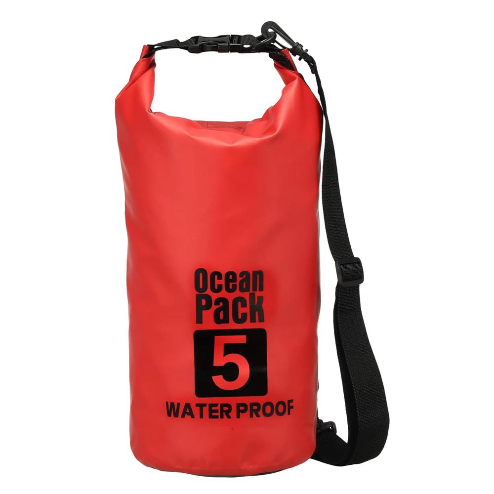 Custom Logo 5L PVC Outdoor Dry Bag Roll Top for Beach Camping Hiking Kayak Sack Waterproof Ocean Pack for Wet Conditions