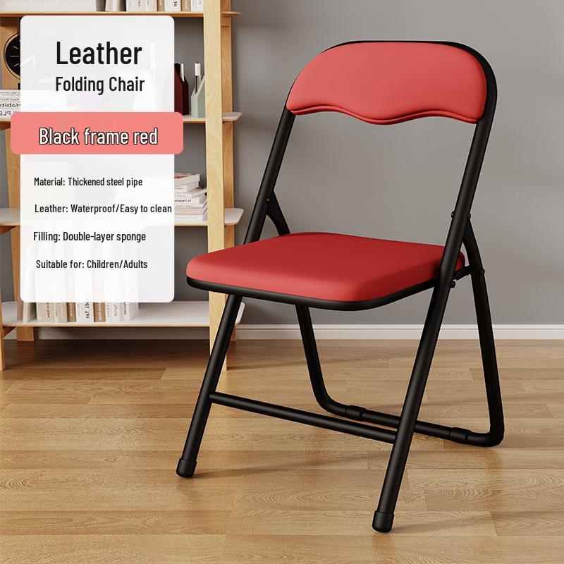 Portable Folding Chair with Backrest - Ideal for Home, Office, Dorm, or Dining
