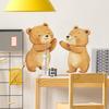 Bear Design Window Sticker, Self-Adhesive Waterproof Wall Decal for Living Room Bedroom Entrance Hall Home Decor