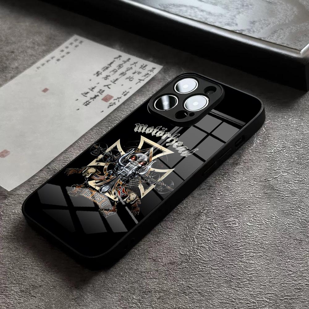 Band M-Motorhead Phone Case For 17 Pro Max IPhone 16 Pro 15 12 11 13 Mini X XR XS 14 Plus SE Glass Cover