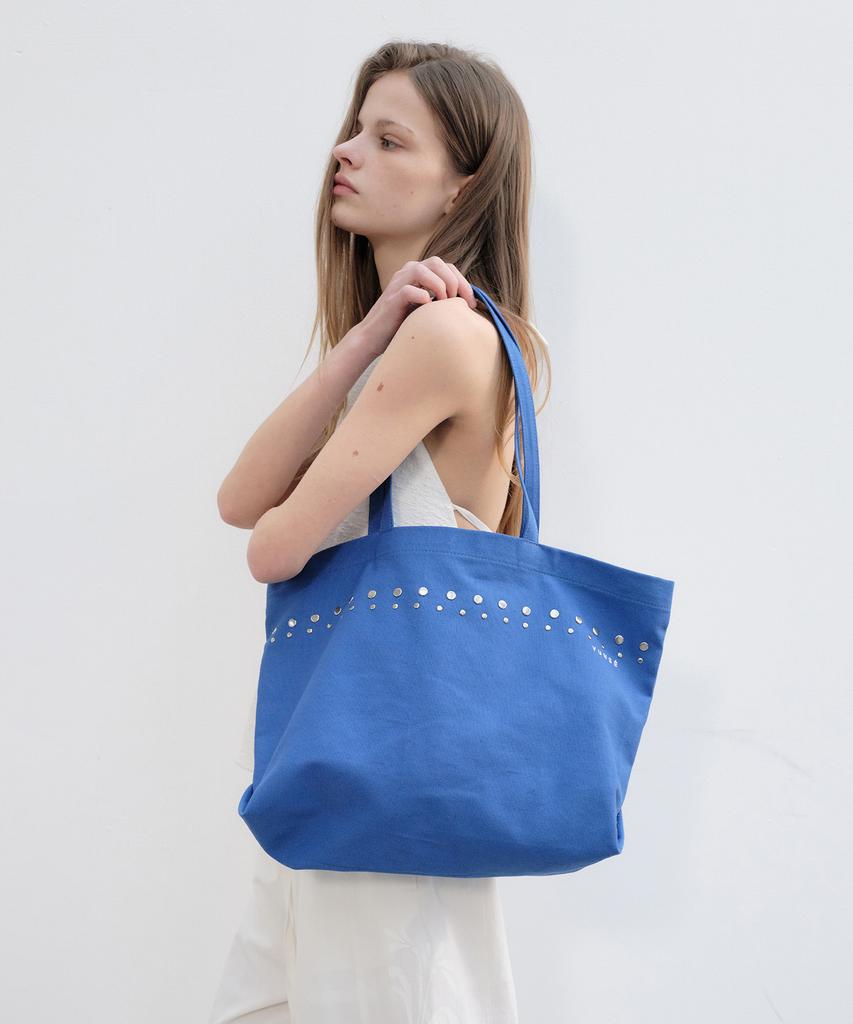 Yunse Studded Canvas Bag (Blue)