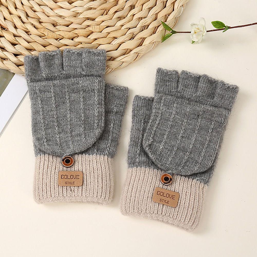 Screen Touchable Winter Gloves Knitted Wool Glove Bracers Casual Hand Warmer  for Woman Winter Warm