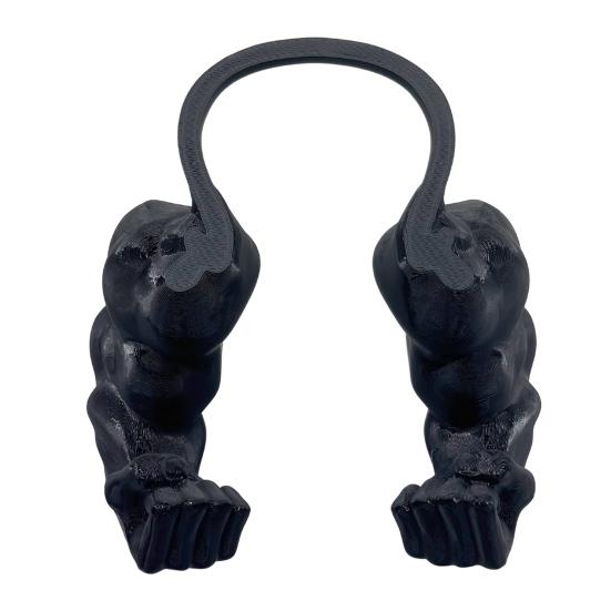 2Pcs Cat Muscle Arm Costume 3D Printed Cat Neck Arm with Muscle Superhero Cosplay Costume Accessory for Parties Photos Entertainment