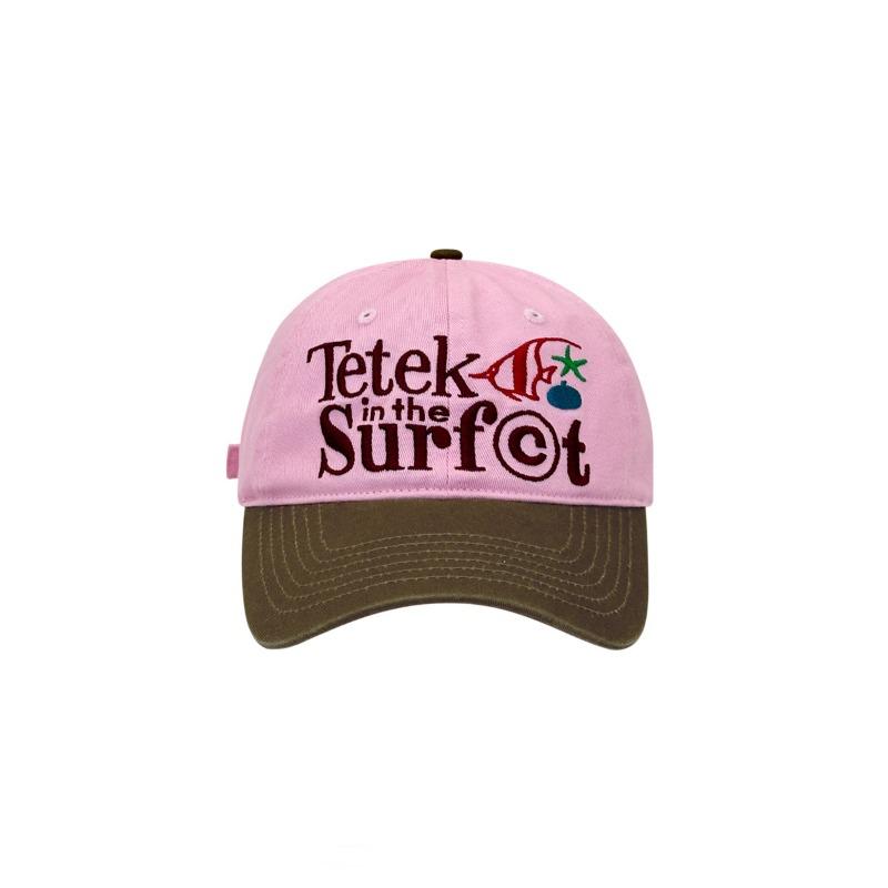 

Vintage Contrast Pink Cap Female Small Fish Starfish Embroidery Blogger Soft Top Shade Baseball Cap Adjustable