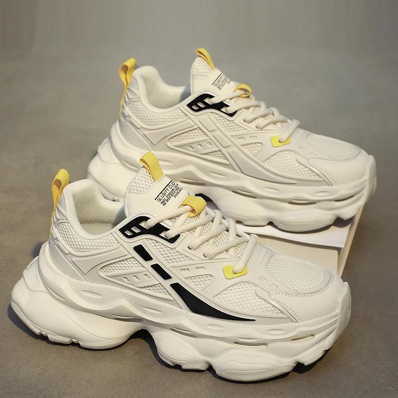 

Men s light breathable casual sports shoes summer soft-sole comfort outdoor running shoes thick-sole walking shoes male sneakers 39 чорний