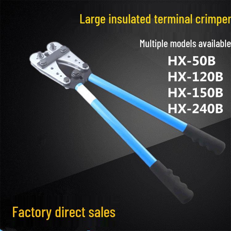 Large Bare Terminal Crimping Pliers HX-50B, 6-50mm² Range, Terminal Crimping Tool HX-50B