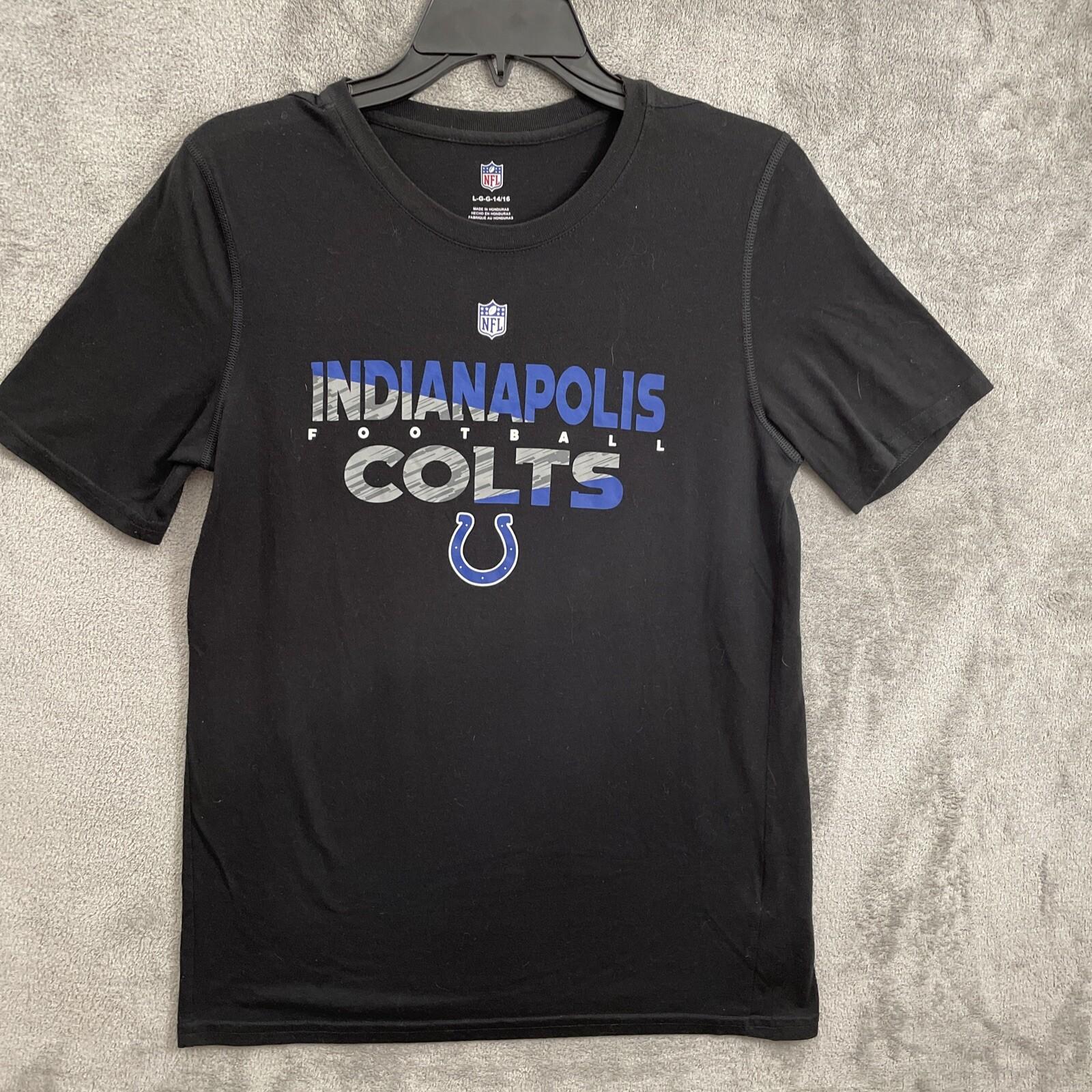 NFL T-Shirt Indian Colts Black Youth Large Black Short Sleeve Crew Neck S разноцветный