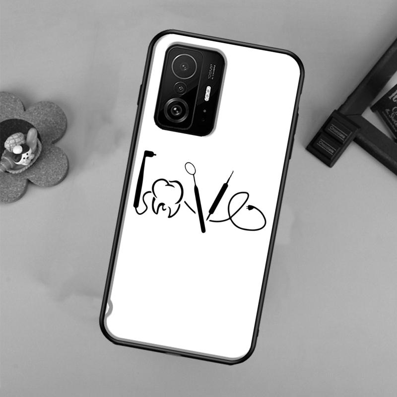 Dentist Tooth Pattern Case For Xiaomi 13 14 Ultra 11T 12T 13T 14T Pro POCO X7 Pro X3 X5 X6 F3 F5 F6 M6 Pro Cover