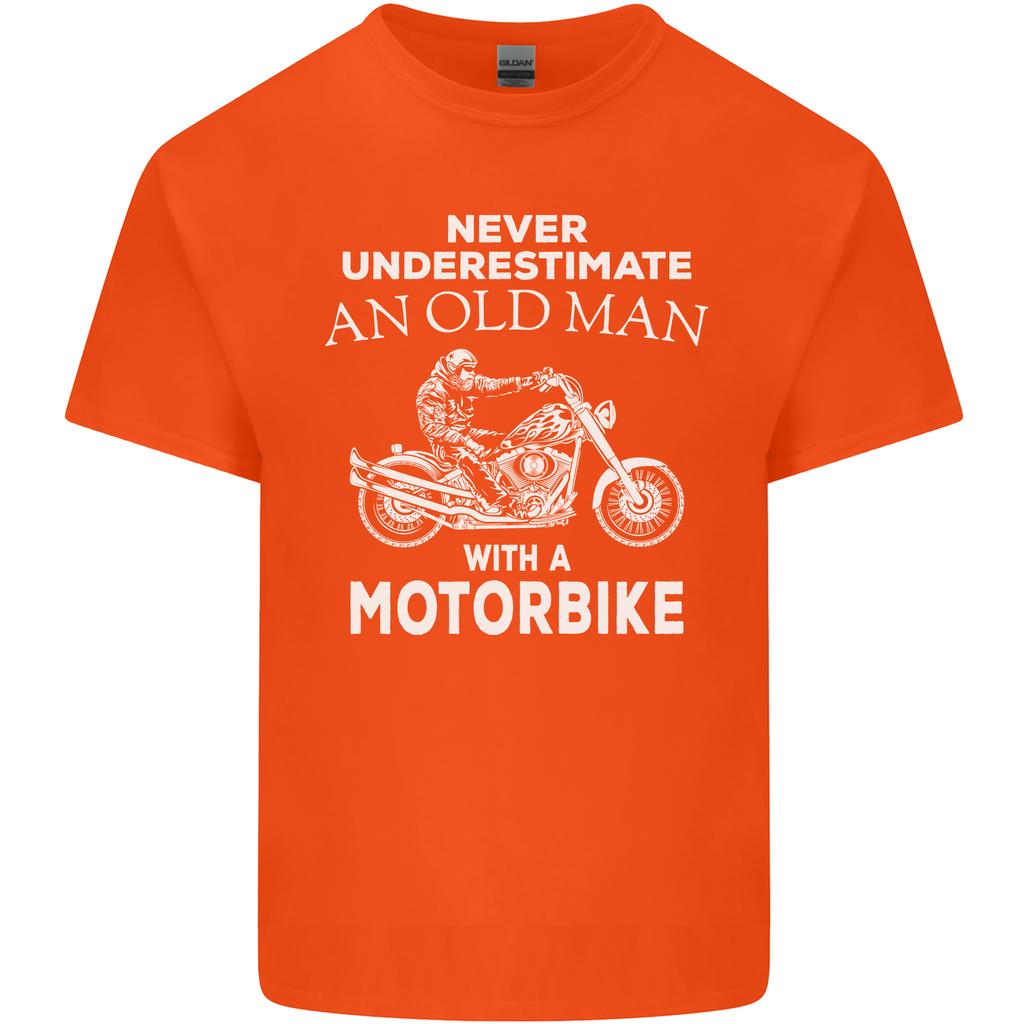 Biker Old Unisex Motorbike Motorcycle Funny Unisexs Light Cotton Tshirt
