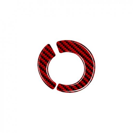 Red Carbon Fiber Ignition Switch Frame Cover Trim For RAM ProMaster/Fiat Ducato