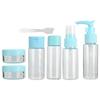 7pcsCelsiusSet Portable Reusable Empty Makeup Spray Bottle Lotion Cream Container Kit (Pink)