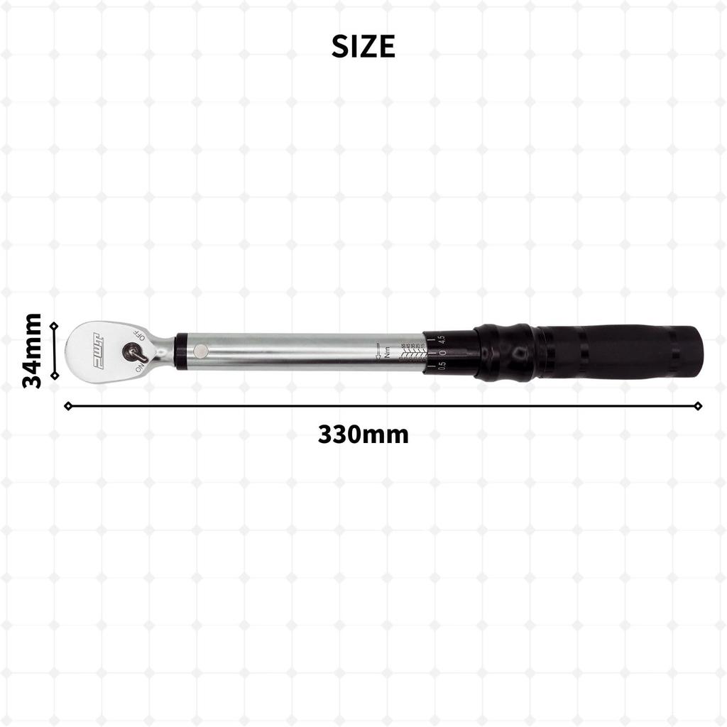 PWT Torque Wrench (10-60Nm, 9.5mm (3/8") Socket)
