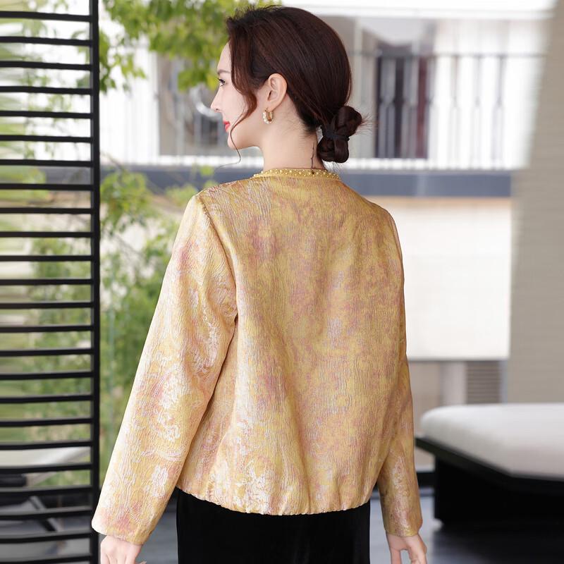 Elegant Chinese Style Spring Jacket for Middle-Aged Women
