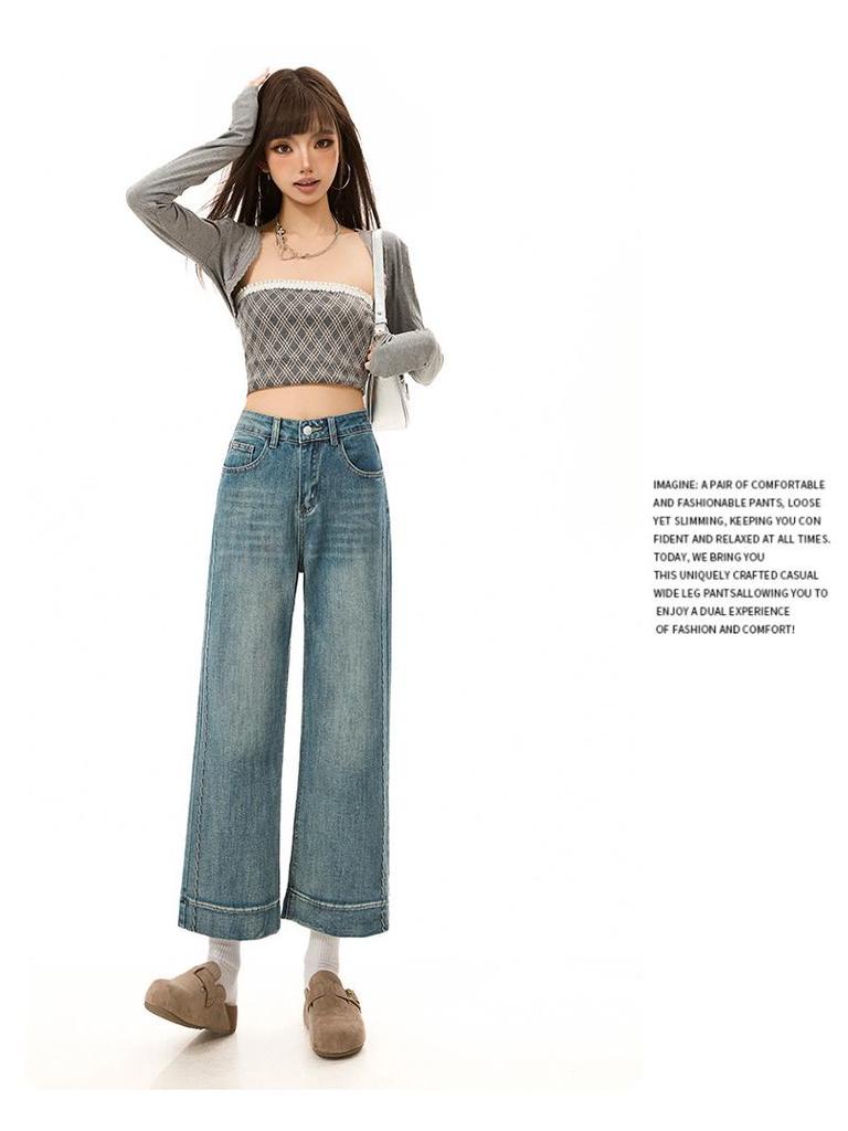 Women's Petite Retro Cropped Wide-Leg Jeans - Spring/Summer 2026