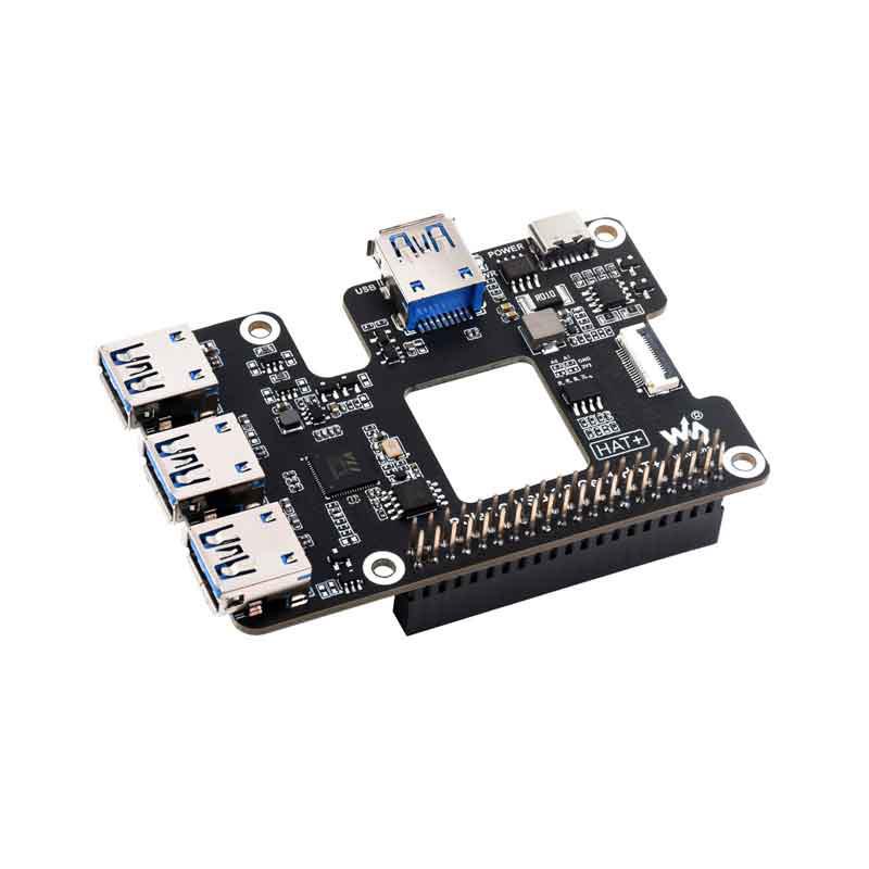 

Raspberry Pi 5 PCIe to USB 3.2 Gen1 Hub, 1-to-4 High-Speed Expansion Board