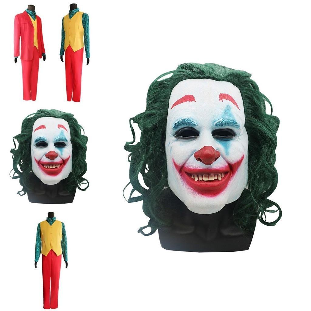 Neues Herren Joker Film Arthur Fleck 4-teiliges Anzug Set Clown Halloween Kostüm Cosplay