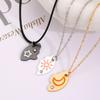 3 Stück/Set Neue Sonne Mond Stern Anhänger Halskette für Frauen Beste Freunde Für Immer Freundschaft Halskette Einfach und Modisch