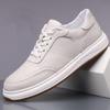 Baskets décontractées en cuir respirant pour homme Printemps 2026 - Chaussures blanches tendance et polyvalentes pour étudiants