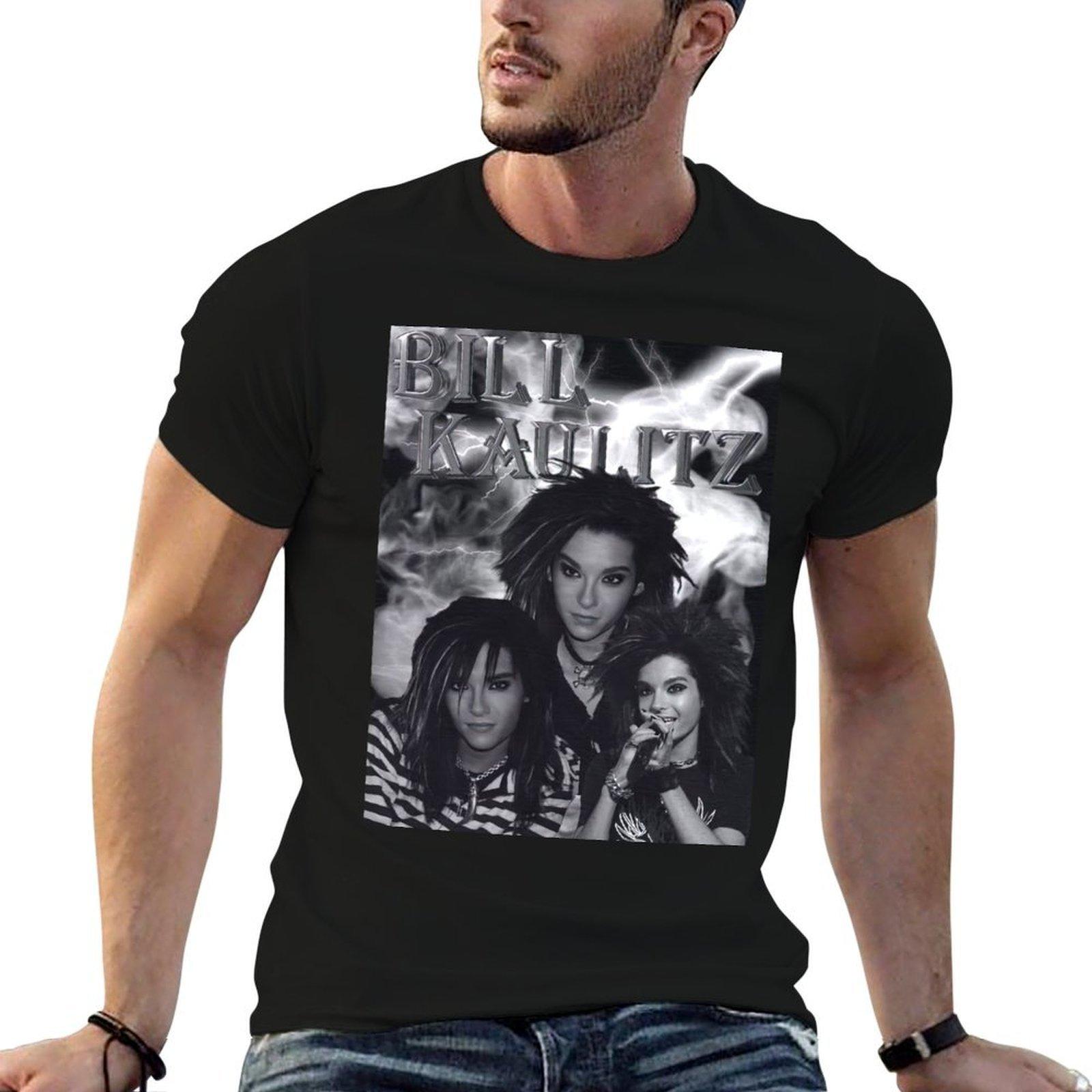 Bill Kaulitz 1 T-Shirt Lässiges Kurzarm-T-Shirt XS black