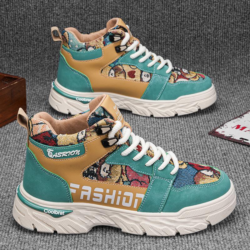 Martin Boots Men's High-top Winter Black Canvas Tooling Shoes Platform Non-slip Men's Outdoor Mid-top Tactical Training Boots