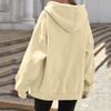 Women's Full Zip Up Hoodie Sweatshirt with Drawstring Hood and Split Pockets Casual Loose Fit Outerwear for Everyday Wear