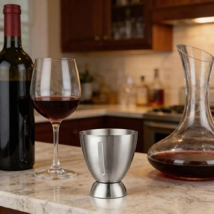 180ml Eggs Shape Stainless Steel Measuring Cup Multifunction Wine Cocktails Bartender Ounces Cup For Cooking