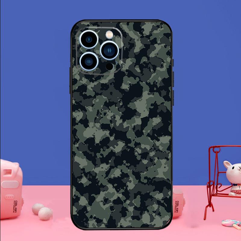Militär Armee Camouflage Handyhülle Für iPhone 17 16 15 13 11 12 14 Pro Max mini 15 16 Plus 16e 17 Air Bumper Hülle