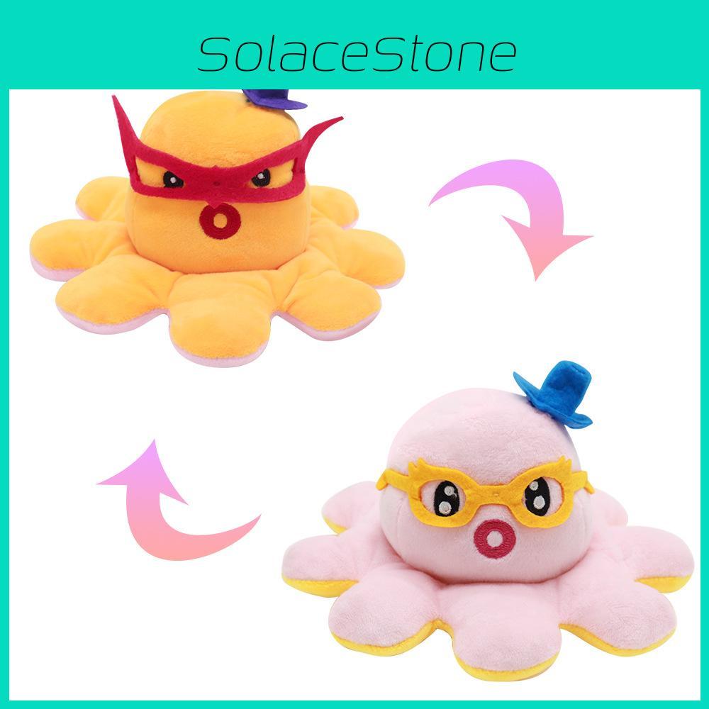 Reversible Octopus Plushie Toy Animal Stuffed Doll Birthday Gift For Kids