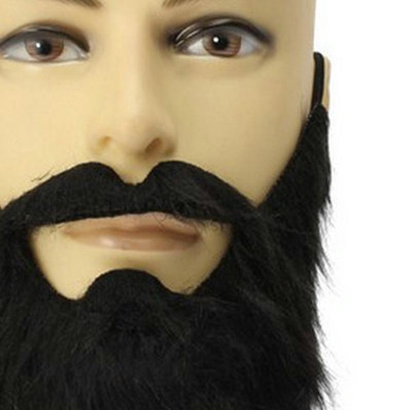 Halloween Beard Facial Hair Disguise Accessories Black Mustache Party Supplies