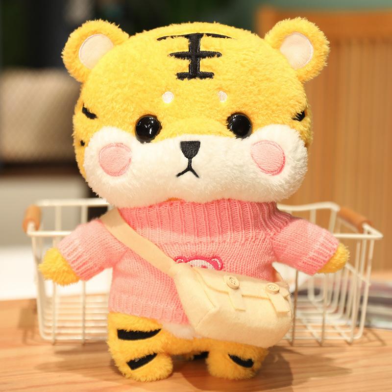 Tiger Year Mascot Doll Tiger Doll Plush Toy Small New Year Gift Doll Cute Girl