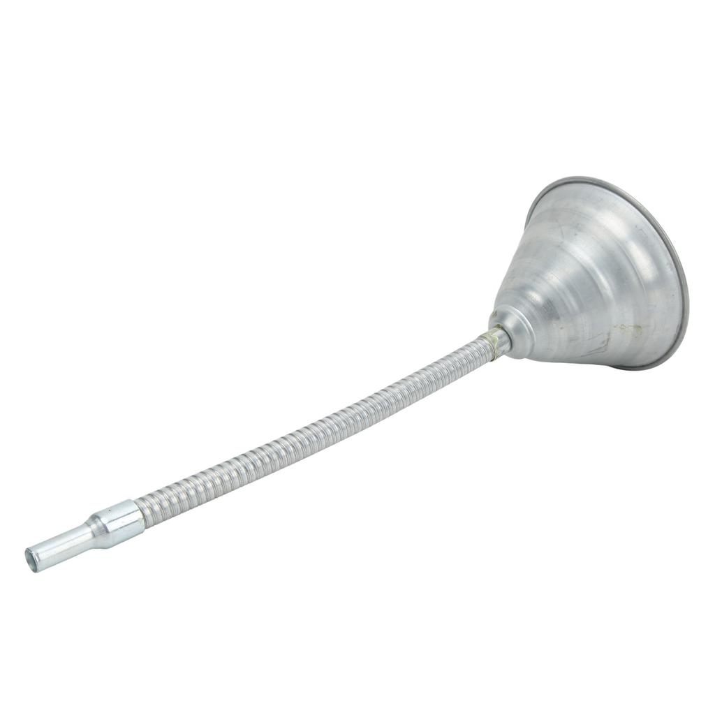 Universal Priming Funnel Carbon Steel Spout Funnel with 330mm 12.99in Flexible Hose for Cars Motorcycles Trucks