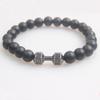 Volcanic Stone & Metal Dumbbell Prayer Beads Fashion Bracelet
