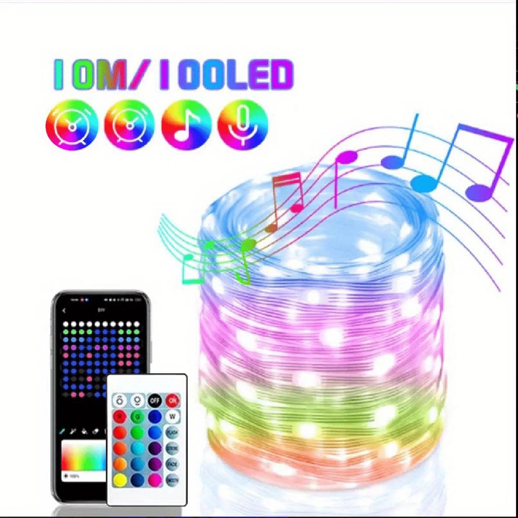 Dreamcolor RGBIC USB Sting Light Bluetooth APP DIY Christmas LED Fairy Lights Garland Decoration for Tree Wedding Birthday Party
