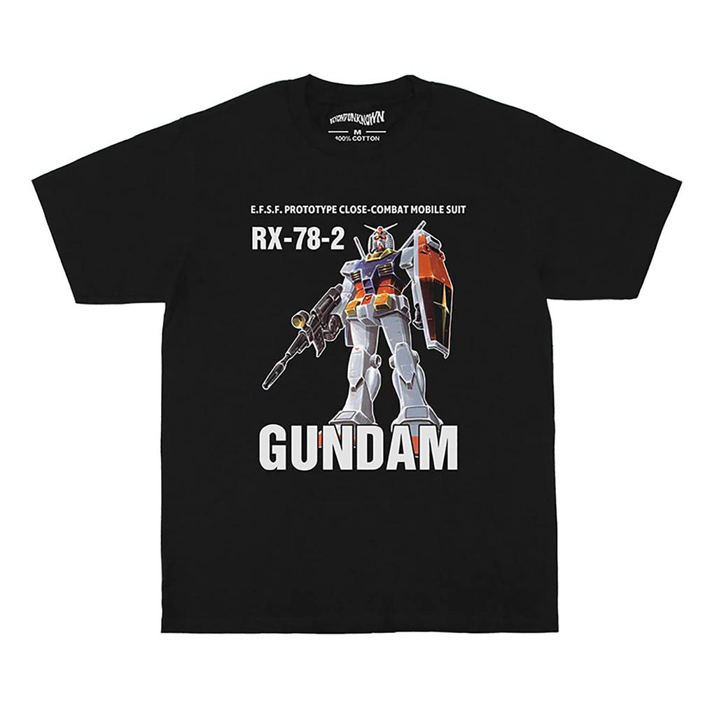 MIERYIER GUNDAM RX-78-2 Anime T-shirt Summer Clothing Cotton Manga Print Sports Tops Short Sleeve Plain Loose Unisex Plus Size Undergarment Commuting