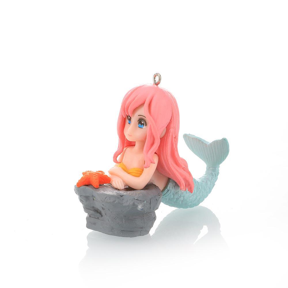 Mermaid Aquarium Décor: Creative Fish Tank Landscape and Bonsai Ornaments with PVC Cartoon Shells