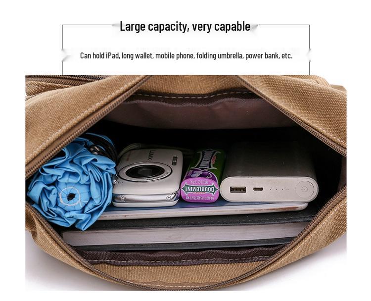 Men's Canvas Crossbody & Shoulder Bag - Spring Casual Sports Trend