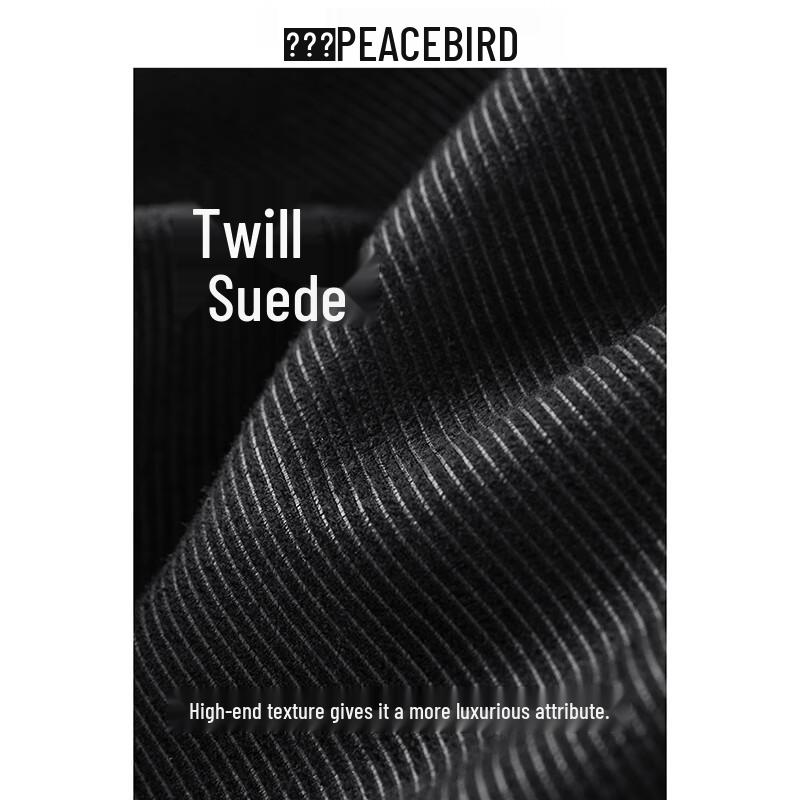 PEACEBIRD MEN Suede Sport Straight-Leg Casual Pants