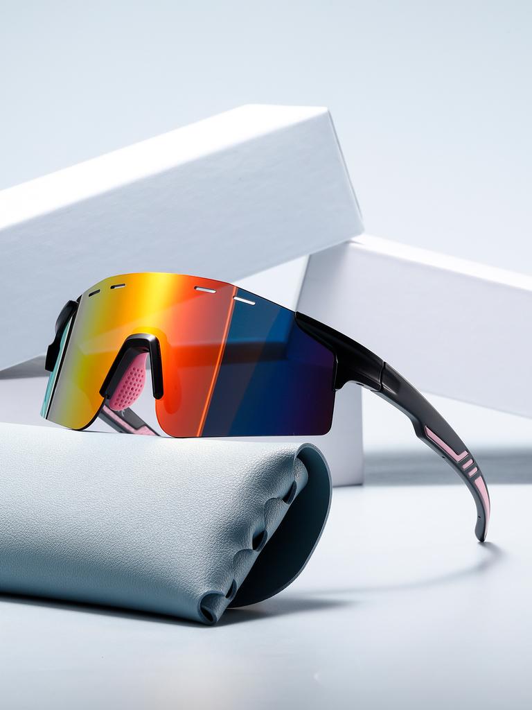 Farbwechselnde Sonnenbrillen für den Radsport, winddichte Outdoor-Sportbrillen, rutschsichere Schutzbrillen mit Sekundärspritzguss, großer Rahmen, 9061