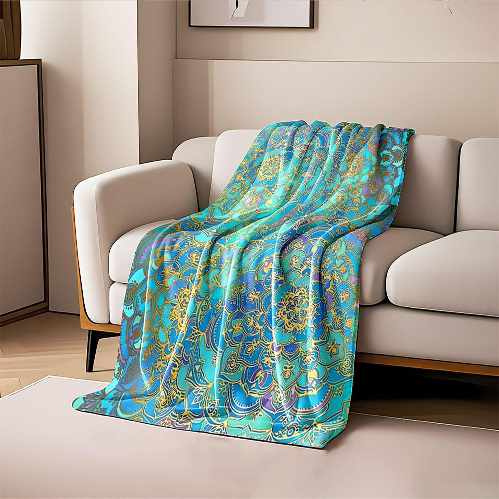 Colorful Mandala Blanket for All Seasons Blanket Lunch Break Throw Gift