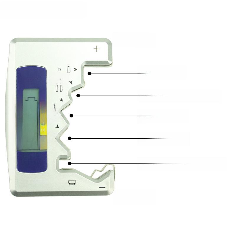 Digitální tester baterií s ukazatelem napětí pro 1,5V/9V baterie